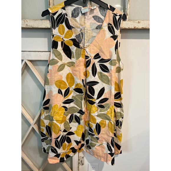 Rachel Zoe size XL floral linen mini dress with pockets - Picture 1 of 3